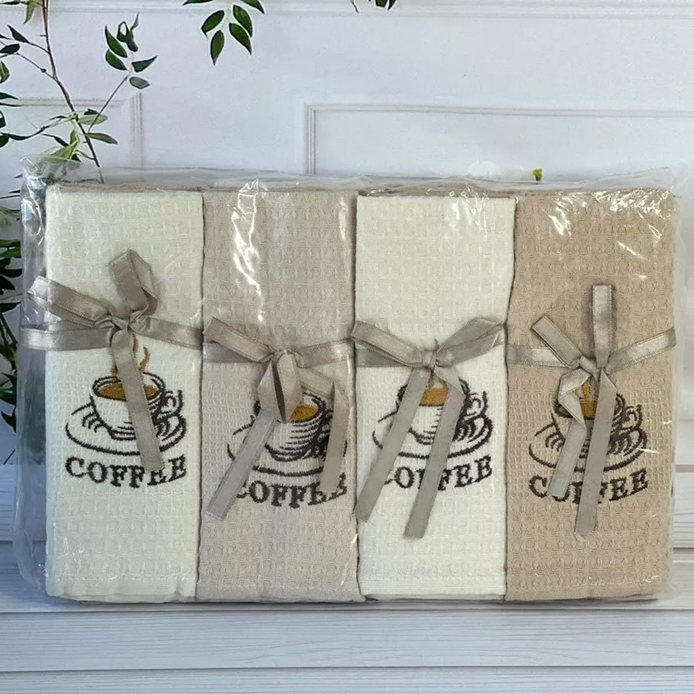 Вафельні рушники 60х40см, 12 шт/уп, Suvari kofe / Набір вафельних рушників / Рушники для кухні, фото 1