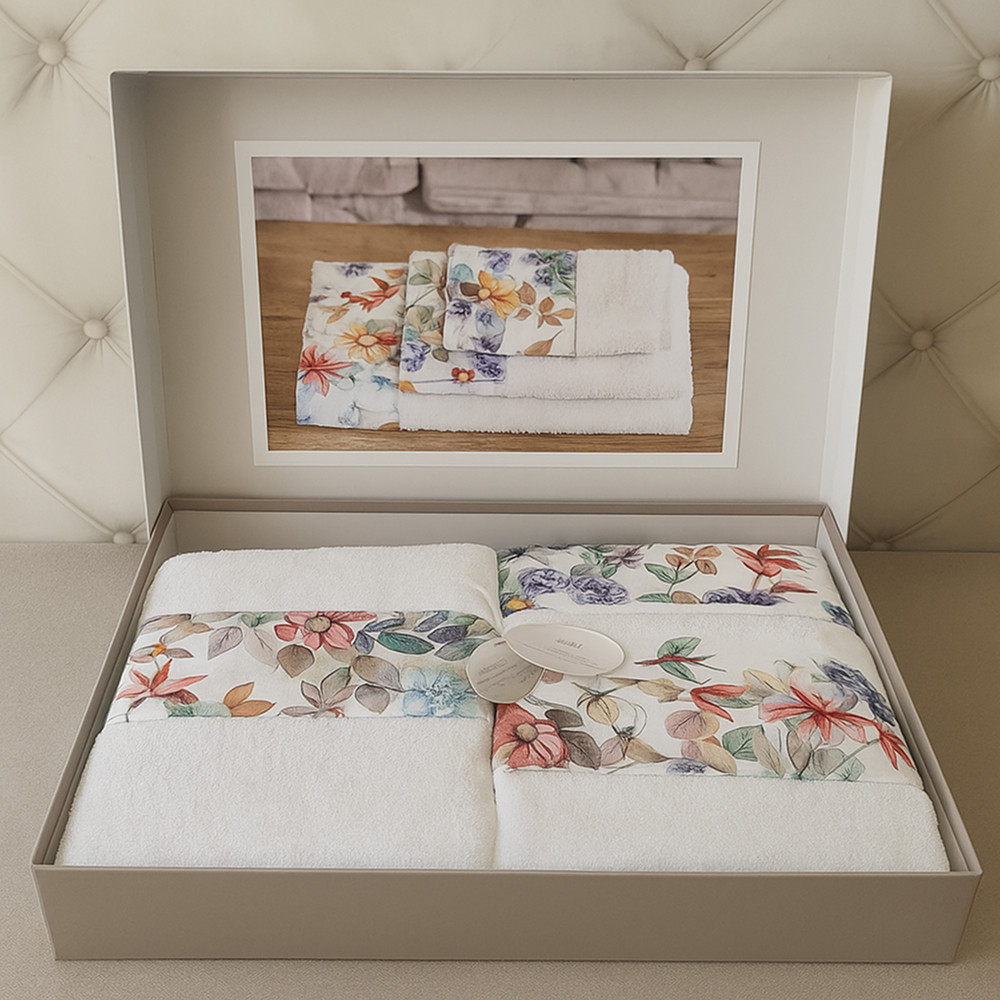 Набір махрових рушників 3 шт/уп, 50х30см, 90х50см, 140х70см, Dantela / Подарунковий набір рушників / Набір бавовняних рушників, фото 1