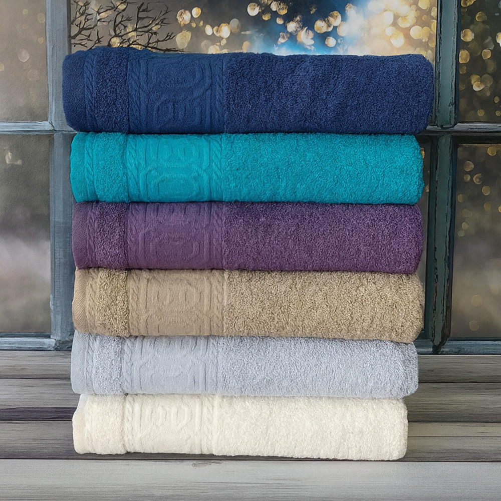 Махрові рушники 140х70см, 6шт/уп, Sweet dream Gucci / Рушники бавовняні / Набір рушників банних, фото 1