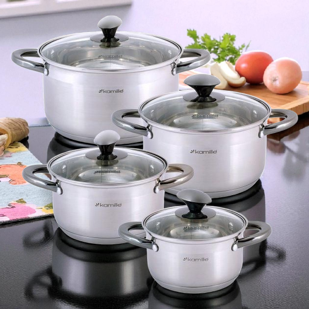 Набір каструль Kamille KM-4927 - 8 предметів