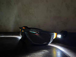 Окуляри захисні з 2 LED-ліхтариками (лінза полікарбонат) прозорі лінзи, протиударні, стійкі до подряпин