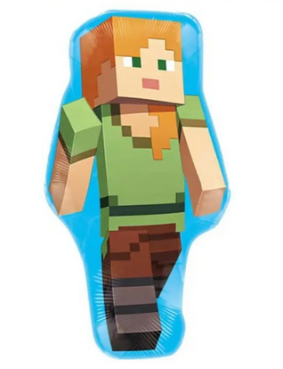 Фольгована фігурна кулька "Майнкрафт | Стів" 74х43 см (Китай), фото 1