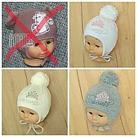 44-48 9-18 міс в'язана з підкладкою демісезонна осіння весняна шапка для малюків дівчинки на осінь весну 6003