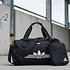 Чоловіча спортивна сумка Adidas чорна для тренувань сумка жіноча Адідас міська дорожня міська для спортзалу, фото 2