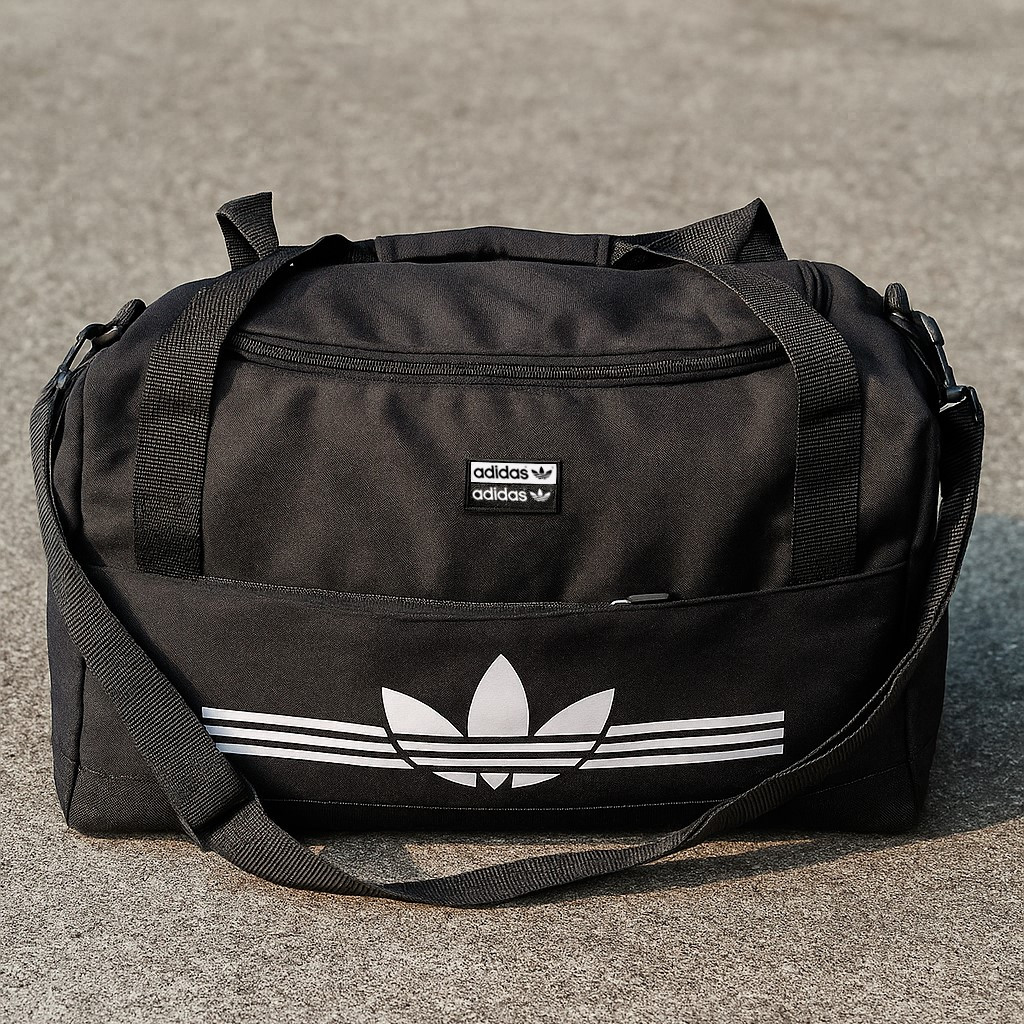 Чоловіча спортивна сумка Adidas чорна для тренувань сумка жіноча Адідас міська дорожня міська для спортзалу, фото 1