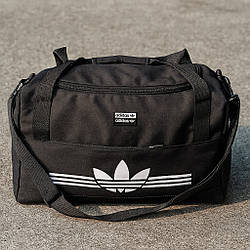 Чоловіча спортивна сумка Adidas чорна для тренувань сумка жіноча Адідас міська дорожня міська для спортзалу