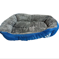 Лежанка для дрібних і середніх домашніх тварин Відбиток лапки синє 53*45*12 см