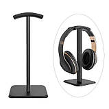 Підставка стійка для навушників на стіл, стенд чорна, фото 6
