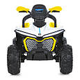 Дитячий електроквадроцикл Fast Beach Car 4WD (біло-жовтий колір) на пульті керування, фото 2