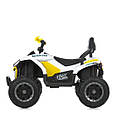 Дитячий електроквадроцикл Fast Beach Car 4WD (біло-жовтий колір) на пульті керування, фото 3