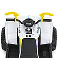 Дитячий електроквадроцикл Fast Beach Car 4WD (біло-жовтий колір) на пульті керування, фото 5