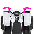 Дитячий електроквадроцикл Fast Beach Car 4WD (біло-рожевий колір) на пульті керування, фото 4