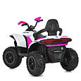 Дитячий електроквадроцикл Fast Beach Car 4WD (біло-рожевий колір) на пульті керування, фото 6