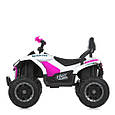 Дитячий електроквадроцикл Fast Beach Car 4WD (біло-рожевий колір) на пульті керування, фото 8