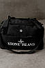 Чоловіча спортивна сумка Stone Island чорна для тренувань сумка жіноча Стон Айленд міська дорожня міська для спортзалу, фото 4
