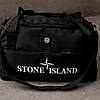 Чоловіча спортивна сумка Stone Island чорна для тренувань сумка жіноча Стон Айленд міська дорожня міська для спортзалу, фото 2