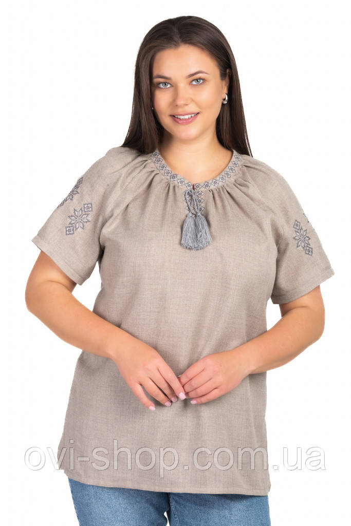 Жіноча блуза вишиванка з коротким рукавом «Василина», фото 1