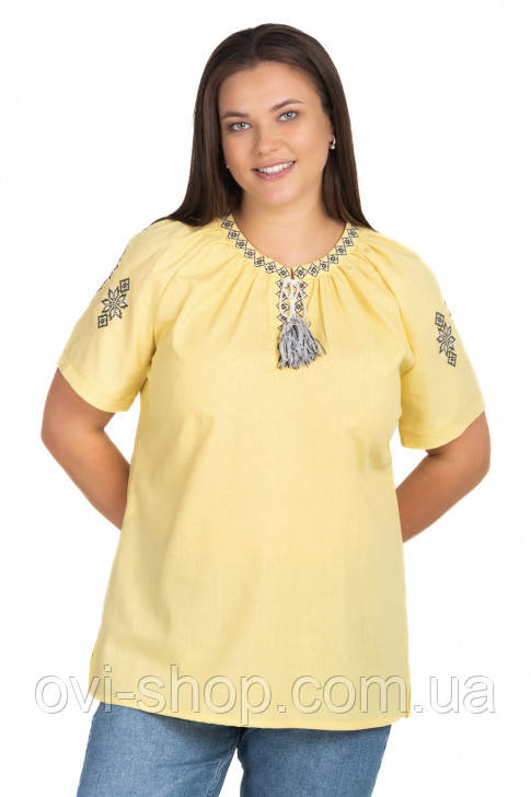 Жіноча блуза вишиванка з коротким рукавом «Василина»