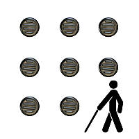 Тактильний індикатор "Конус" самоклеючий Ø25 мм (чорний) (323-5807)