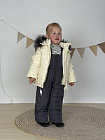 Детский зимний комплект (куртка + штаны) "DUO" светло-желтый 86-92см