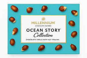 Цукерки "Історії Океану" Millennium з горіховим праліне, 340 г (Міленіум)