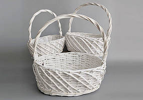 Набір великих овальних кошиків 3 шт. LQ2404037