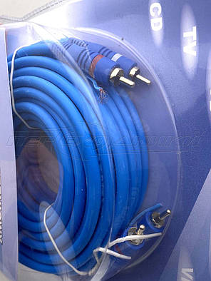 Кабель аудіо 2RCA-2RCA + жила (висока якість), 5 м, синій, фото 3