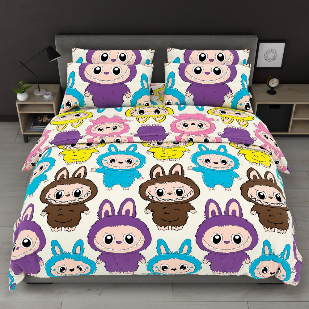 Лабубу - Бязь Gold - Двоспальний комплект постільної білизни, фото 1