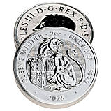 Срібна монета 5 фунтів Queen’s Panther 2025 року — 2 унції, Велика Британія, срібло 999 проби, фото 4