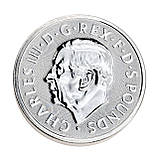 Срібна монета 5 фунтів Queen’s Panther 2025 року — 2 унції, Велика Британія, срібло 999 проби, фото 5