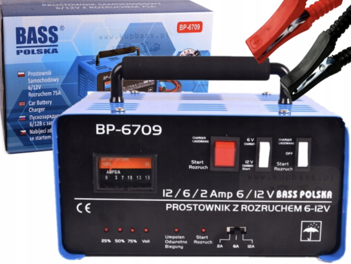 Пуско-зарядний пристрій 75A 6/12В Bass Polska BP-6709, фото 1