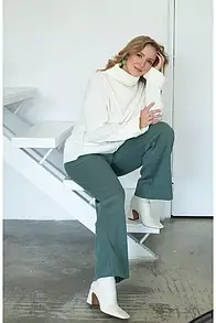 Жіночі трикотажні в’язані брюки прямого крою NITA MKLN843