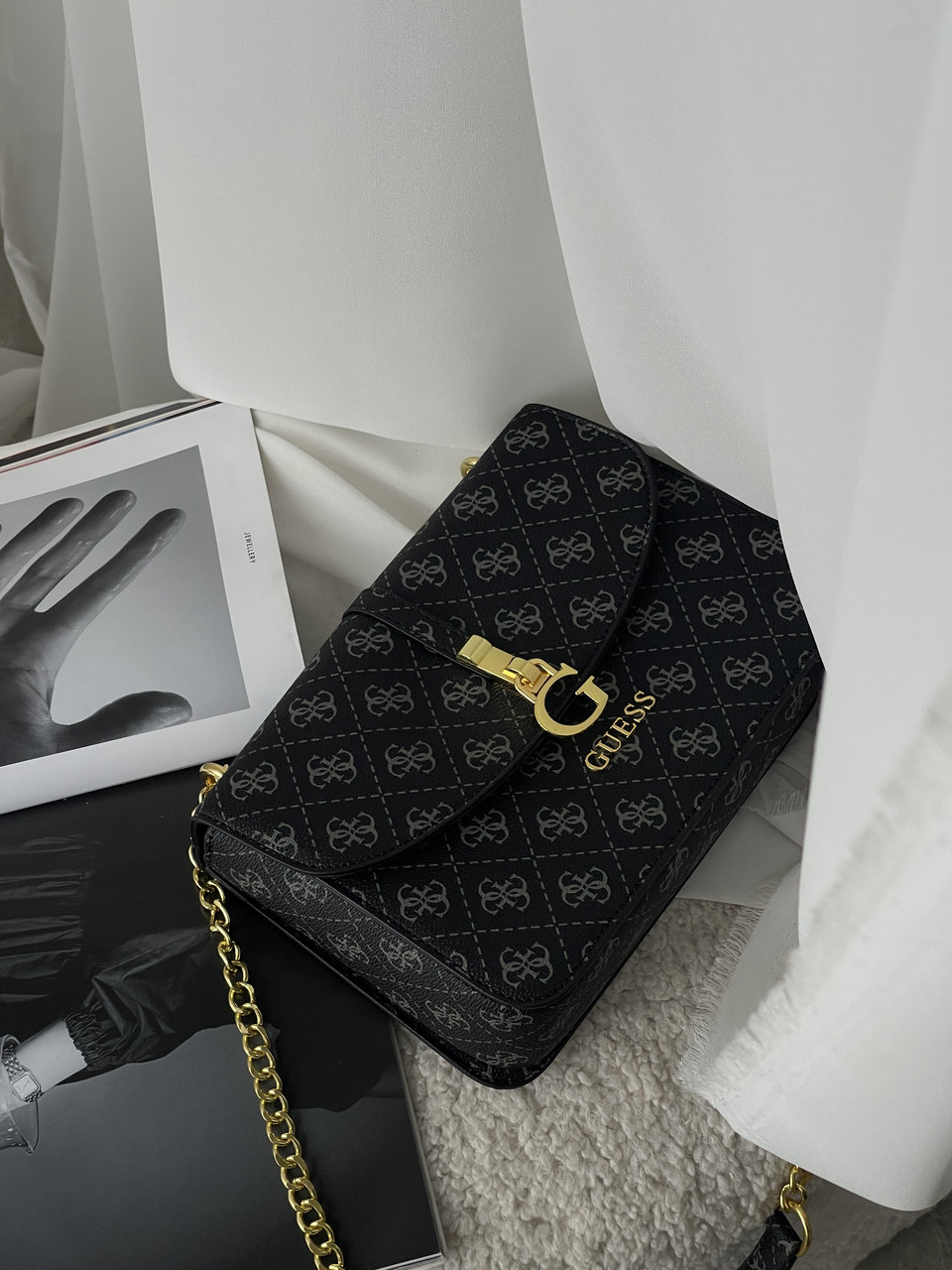 Сумка жіноча Guess G James Logo чорний крос-боді Гесс крос-боді, фото 1