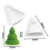 Силіконова форма для євродесертів Ялинка 15 см (з двох частин)