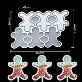 Силіконова форма для льодяників брязкальце Пряники