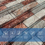 Декоративна 3D панель самоклейка під цеглу Коричневий піщаник 700х770х4мм (340) SW-00000531, фото 4