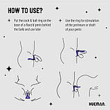 Ерекційне кільце, вібраційне кільце Hueman з 10 режимами та силіконовим покриттям, фото 3