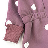 Комбінезон на блискавці для немовлят з начосом з капюшоном та шапочкою Pea, фото 5