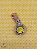 Золотий Кулон зі вставкою цирконій, фото 3