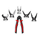 Плоскогубці багатофункціональні 5 в 1, змінні насадки, кейс, STORM INTERTOOL NT-0115, фото 5