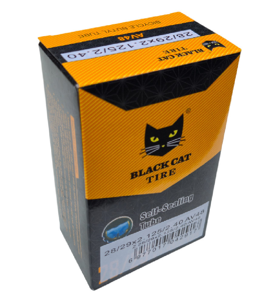 Камера антипрокольна BLACK CAT 29 x 2.125 / 2.40 AV (48 мм) з герметиком, фото 1