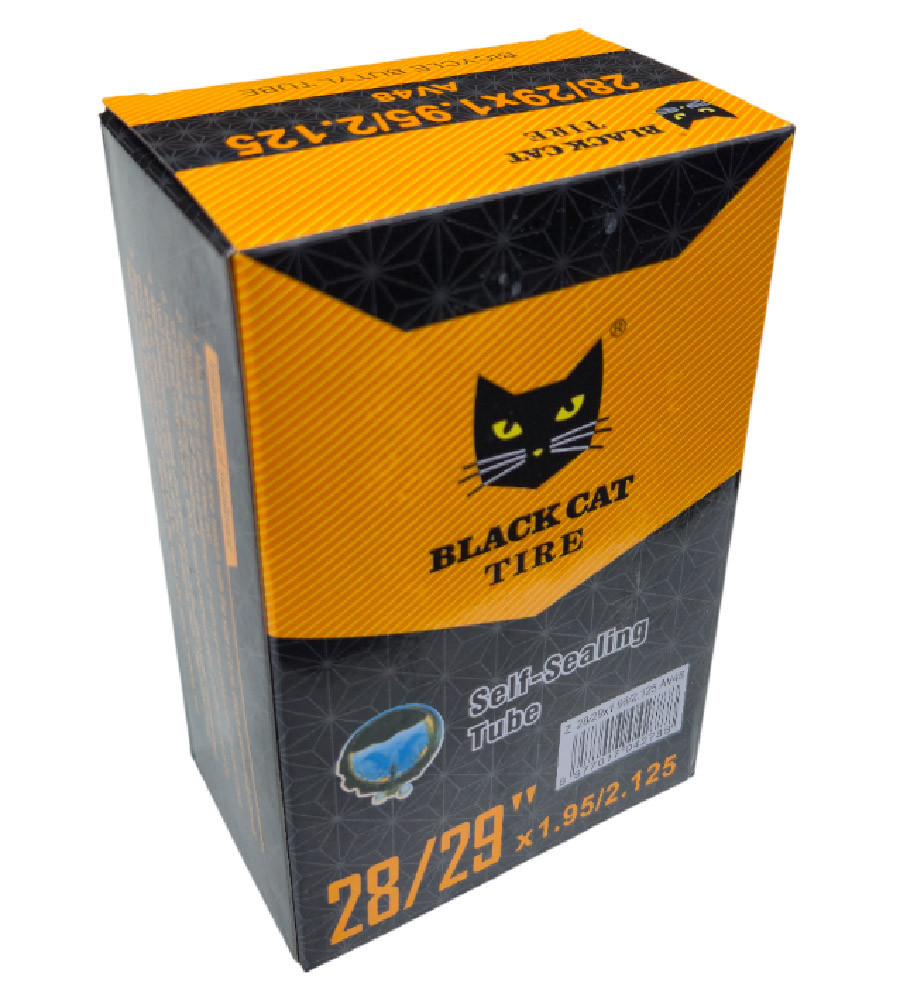 Камера антипрокольна BLACK CAT 29 x 1.95 / 2.125 AV (48 мм) з герметиком, фото 1