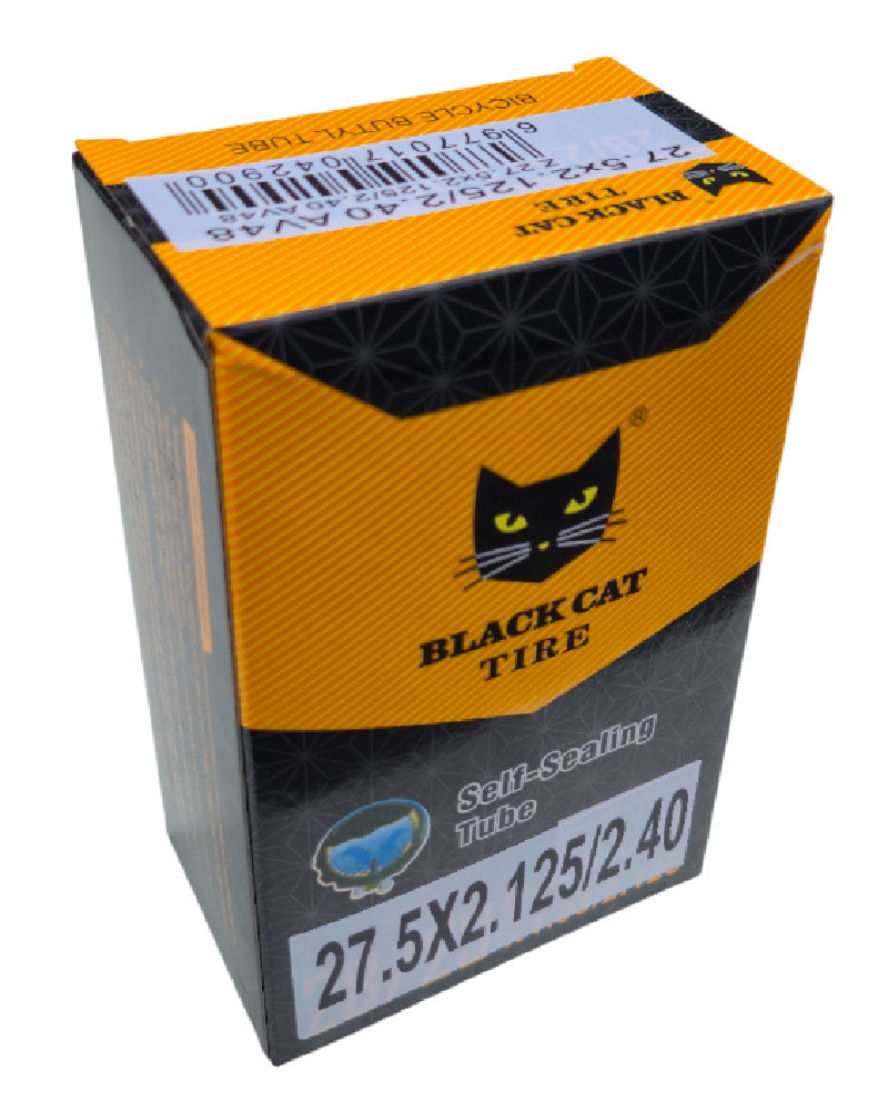 Камера антипрокольна BLACK CAT 27.5 x 2.125 / 2.40 AV (48 мм) з герметиком, фото 1