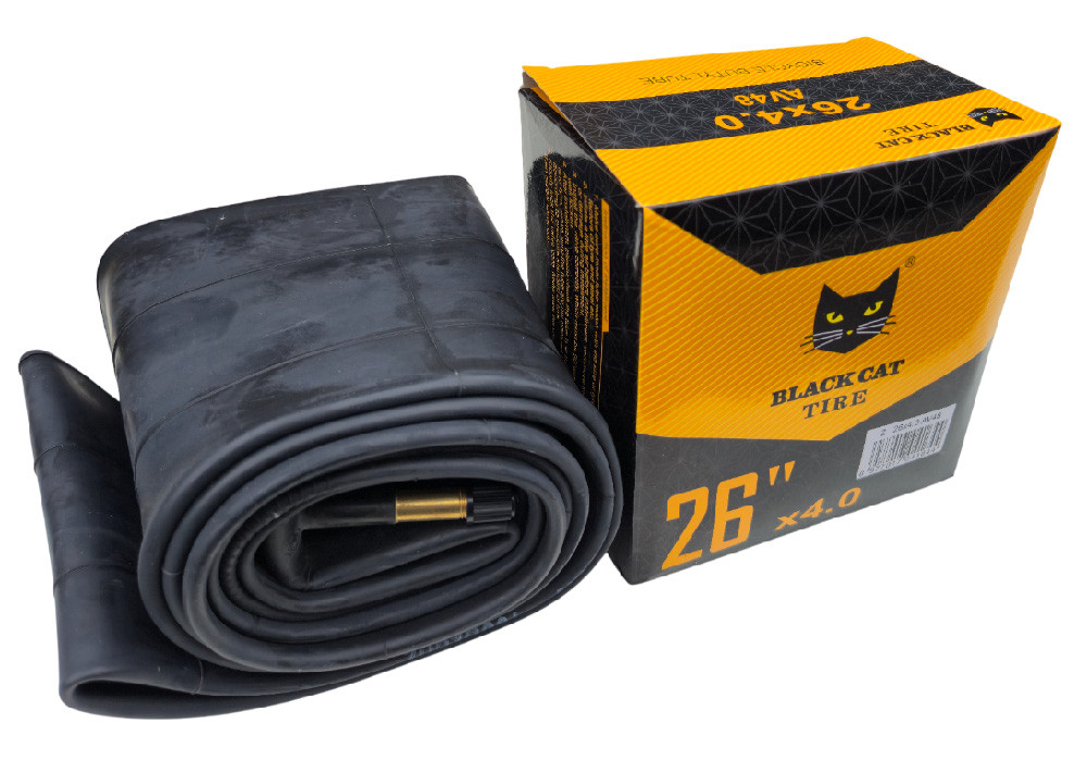 Камера велосипедна BLACK CAT 26 х 4.00 AV (48 mm) FAT BIKE, фото 1