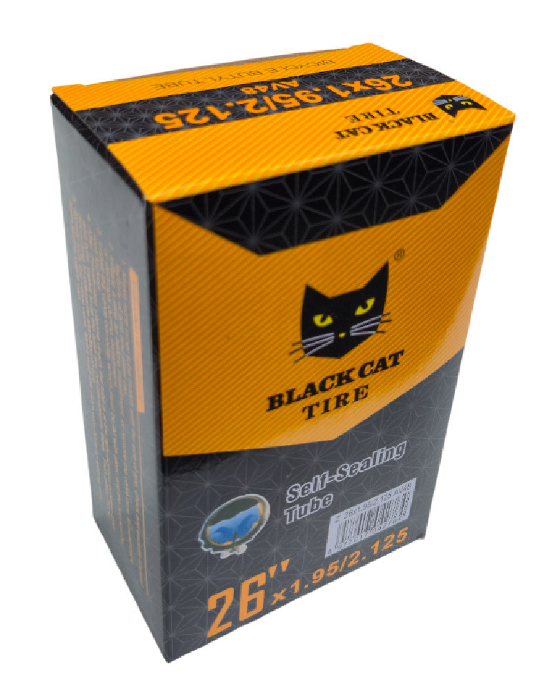 Камера антипрокольна BLACK CAT 26 x 1.95 / 2.125 AV (48 мм) з герметиком, фото 1