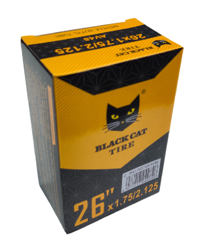 Камера велосипедна BLACK CAT 26 х 1.75 / 2.125 AV (48 mm), фото 1