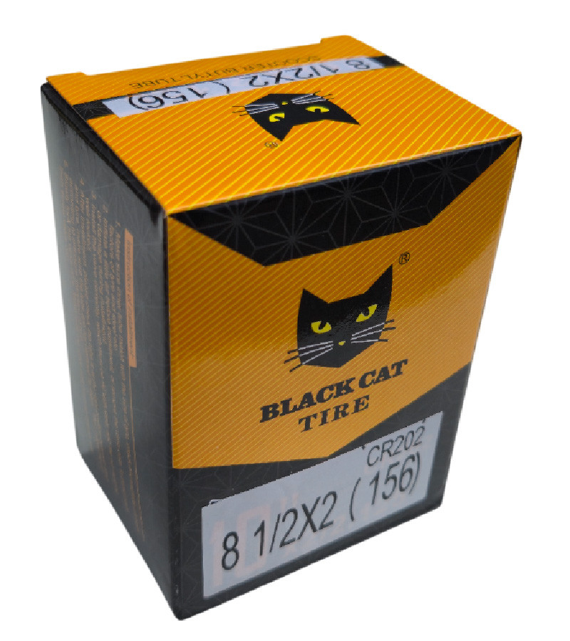 Камера до єлектросамоката BLACK CAT 8 x 1/2 х 2.00 CR202 Кривий вентиль, фото 1