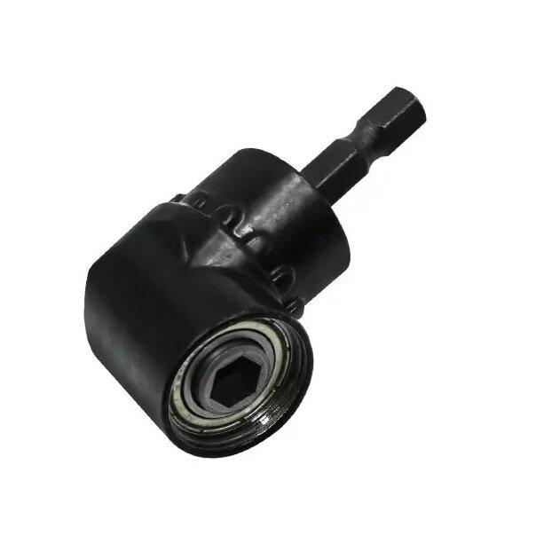 Кутовий адаптер магнітний сталевий Semi Bit Adapter 105° насадка 1/4, Black під біти для шуруповерта/дриля