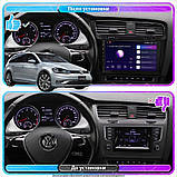 Al Штатна магнітола для Volkswagen Golf 7 Рестайлінг 2017-н.в. екран 10" 4/64Gb CarPlay 4G Wi-Fi GPS Prime Android, фото 2