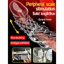 Насадка для збільшення пеніса Crystal Skin збільшує на 9 см, фото 3